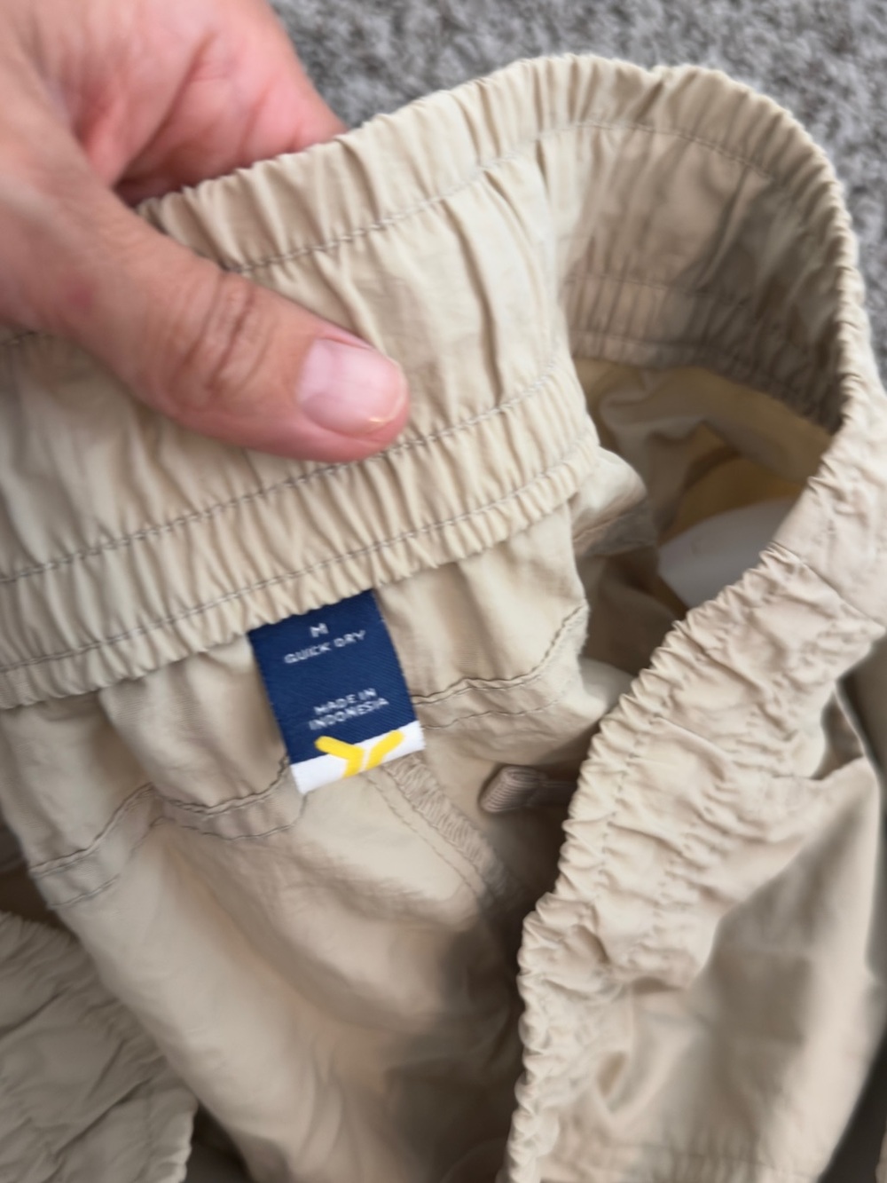 Light Beige Quick-Dry Drawstring Pants
